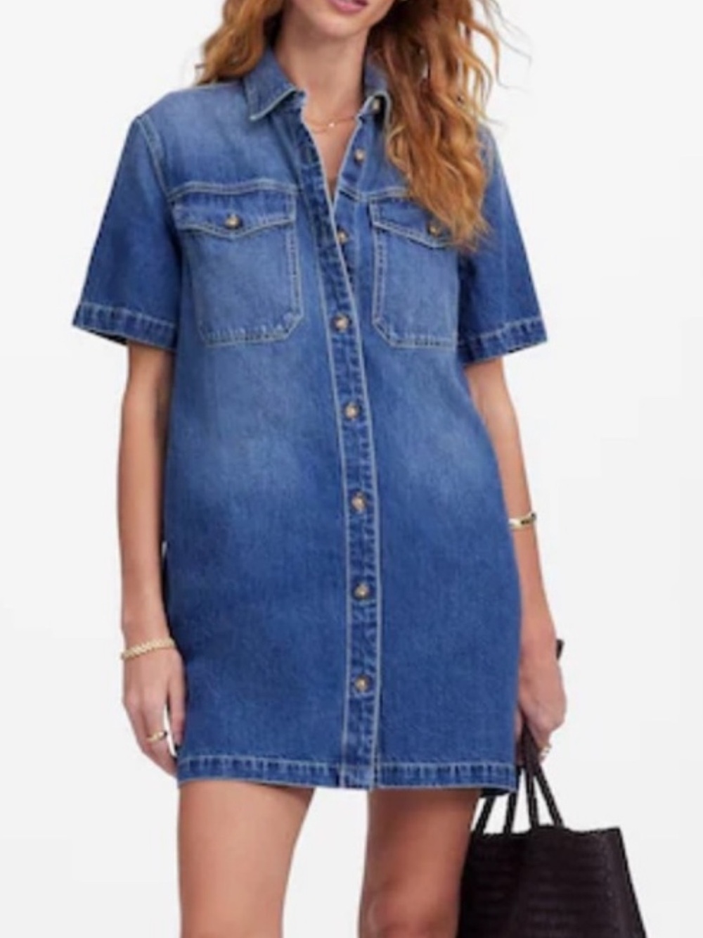 Madewell denim Shirt Dress - Blue